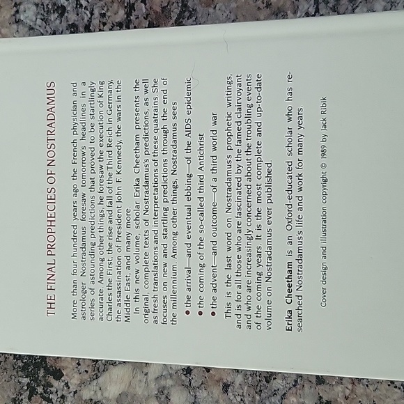 The Final Prophecies of Nostradamus | Erika Cheetham | Hardback Book - Picture 8 of 8